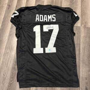 Davante Adams Autographed Raiders #17 Black Jersey Beckett Authenticated NFL 🔥